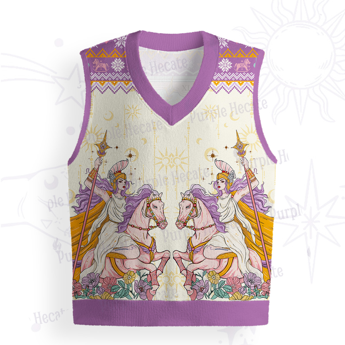 Purplehecate The Audacity Tarot Card Ugly Sweater Vest