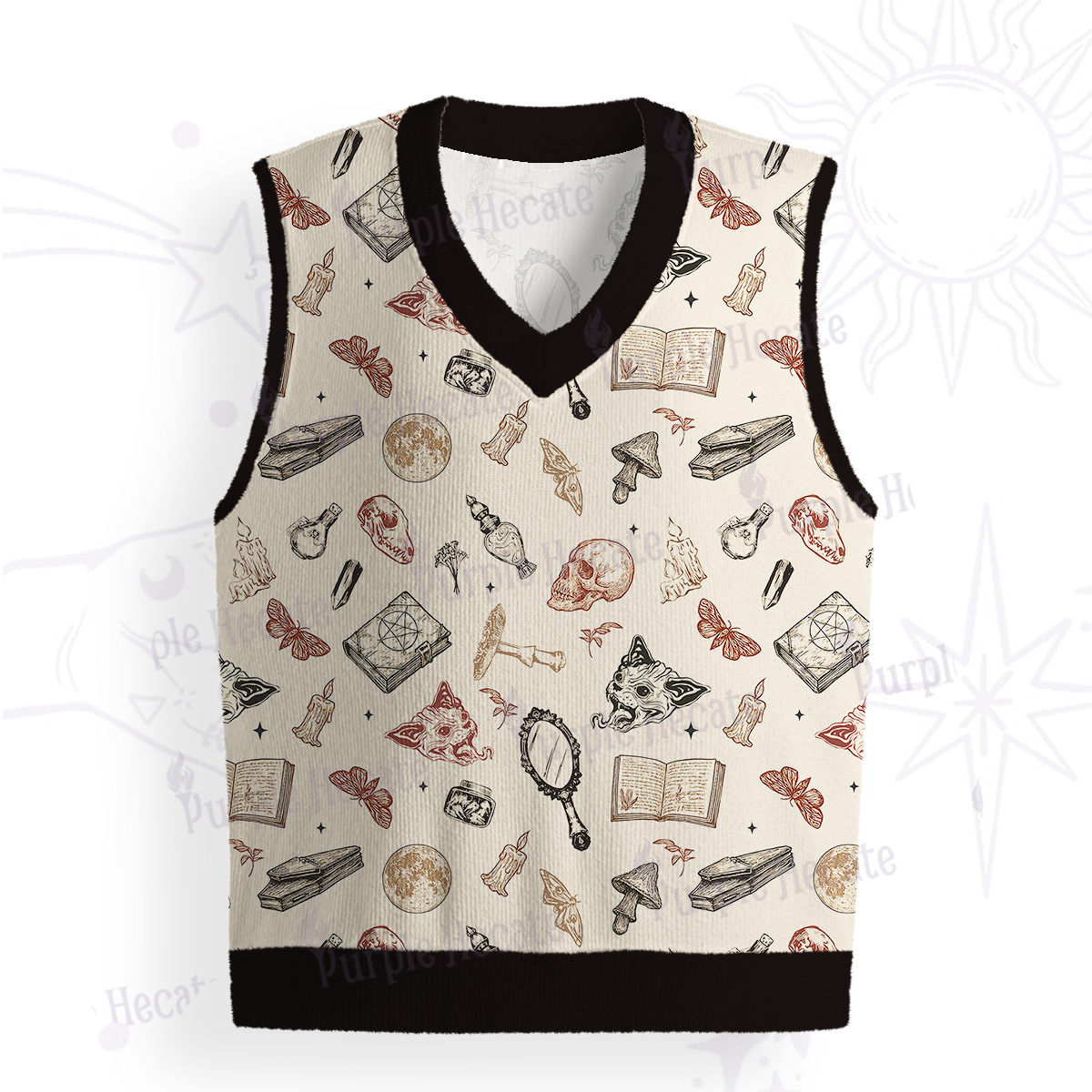 Purplehecate Witchcraft Study Ugly Sweater Vest