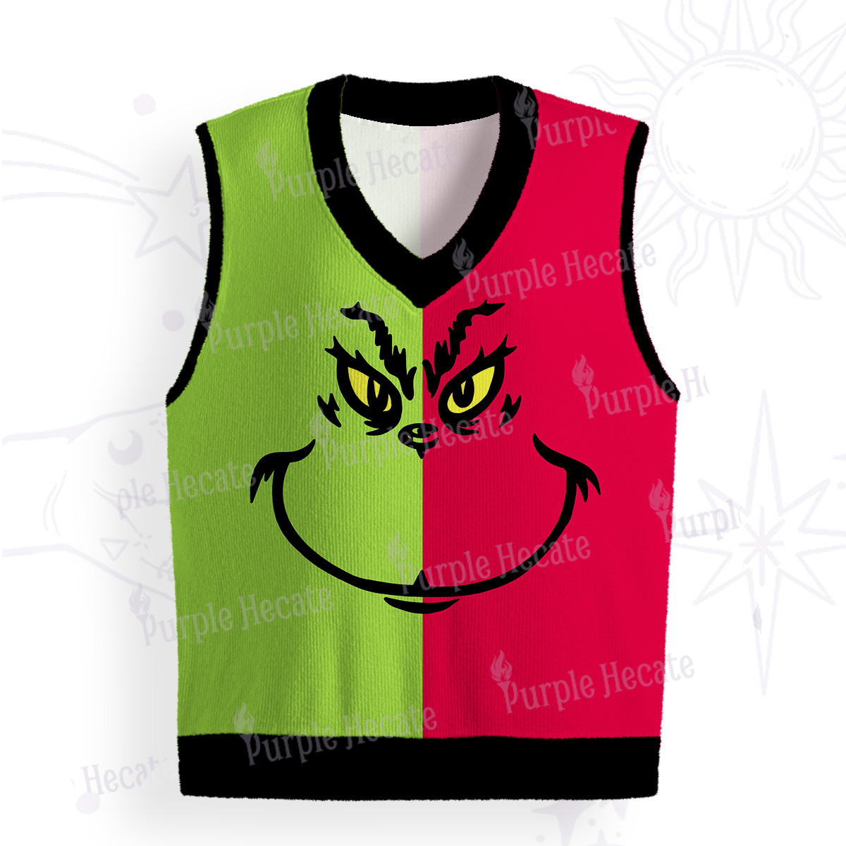 Purplehecate Stay Mean Stay Green Ugly Sweater Vest
