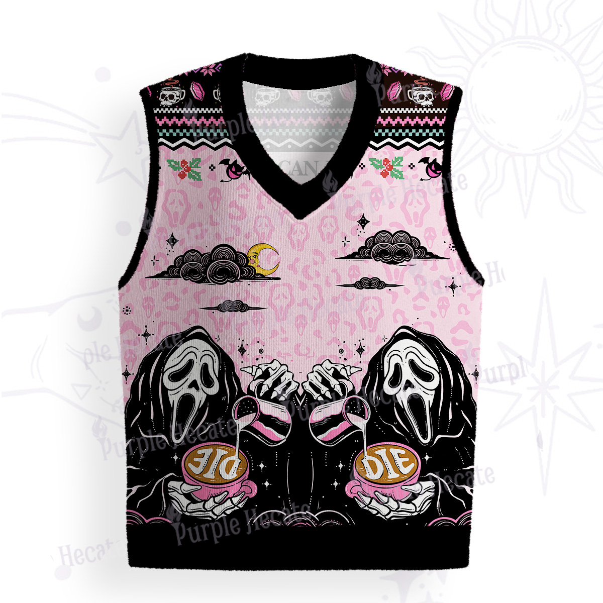 Purplehecate The You Can Learn Latte Art Ugly Sweater Vest