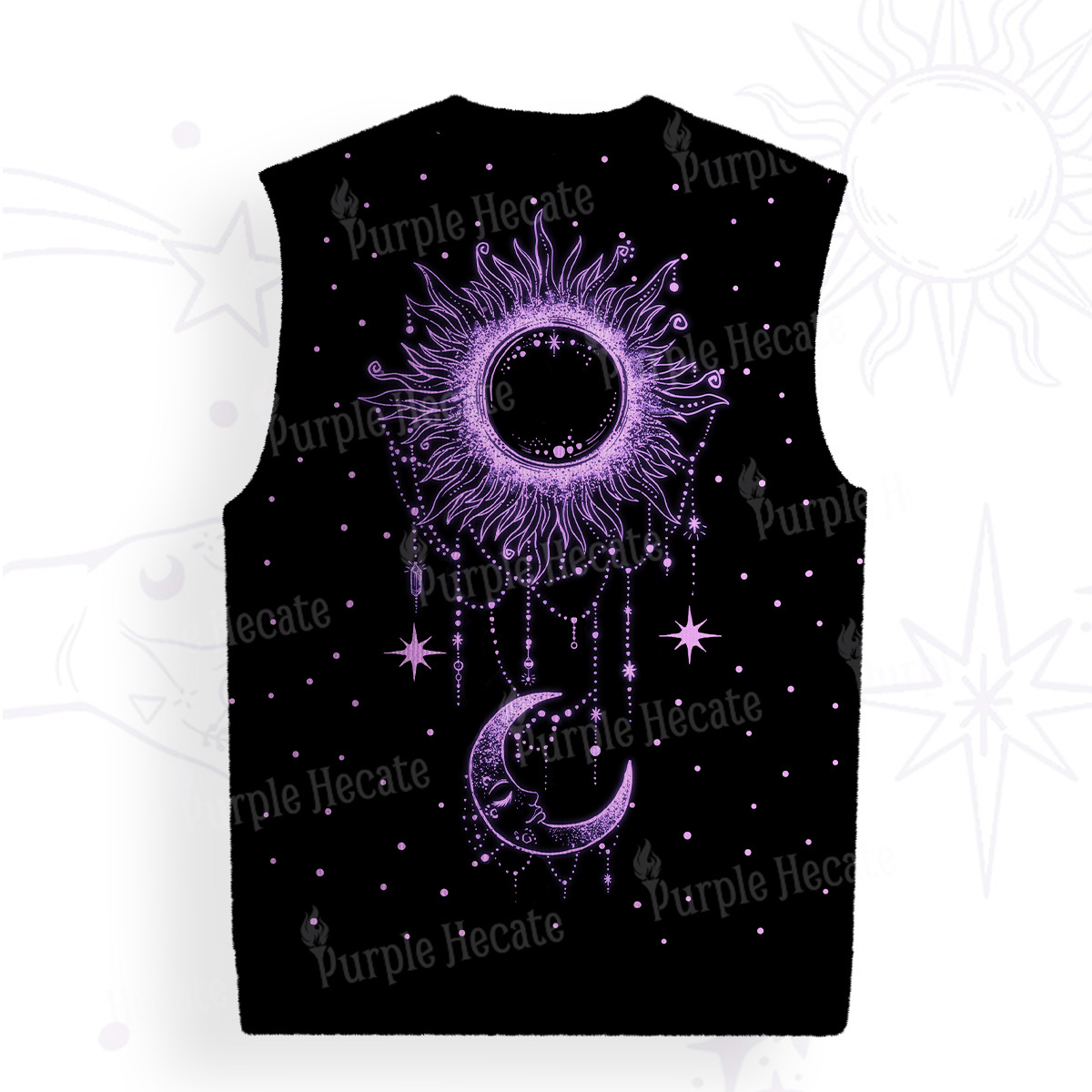 Purplehecate Radiance Of Sun And Moon Ugly Sweater Vest