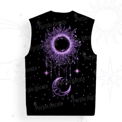Purplehecate Radiance Of Sun And Moon Ugly Sweater Vest