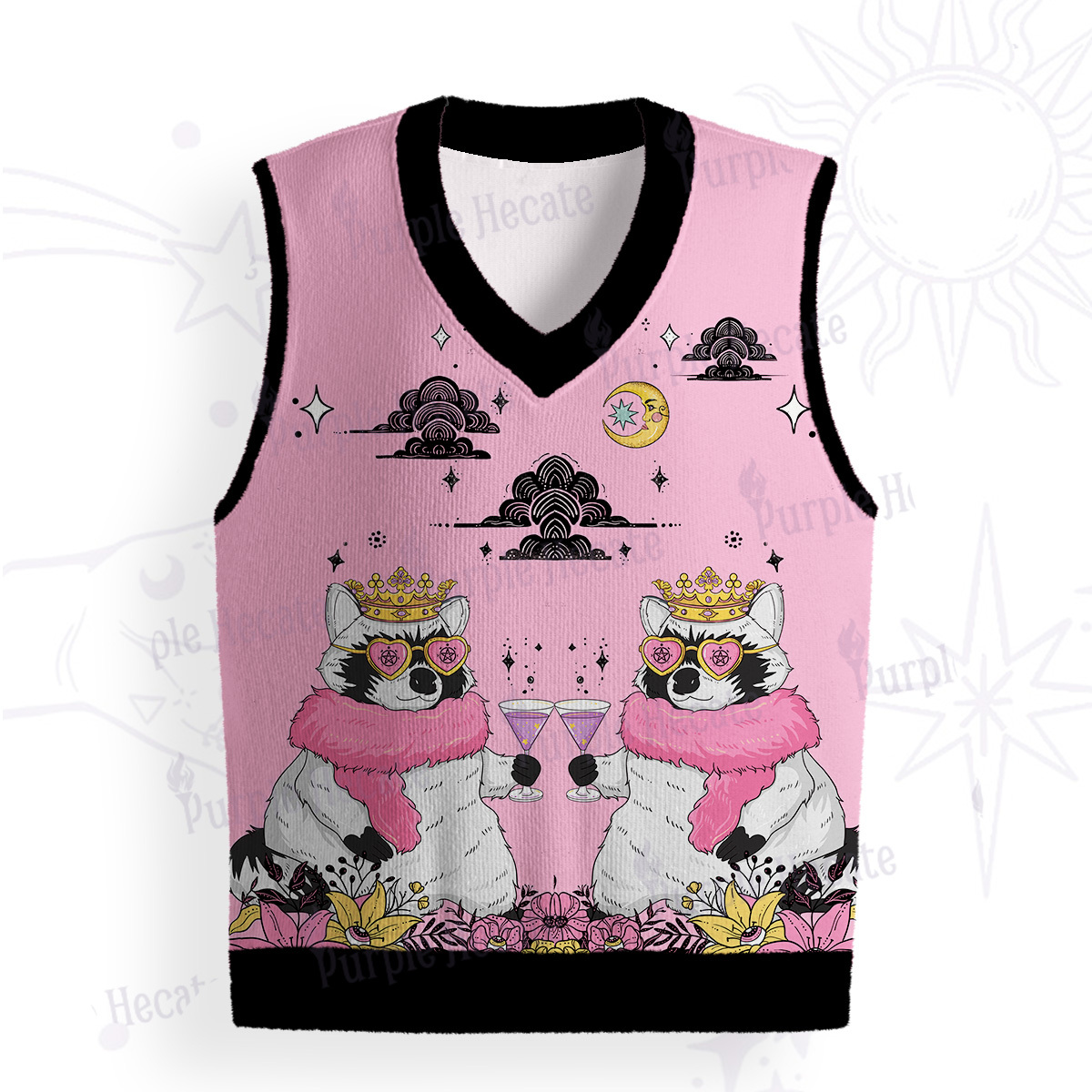 Purplehecate Bow Down Peasants Ugly Sweater Vest
