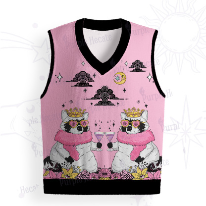 Purplehecate Bow Down Peasants Ugly Sweater Vest