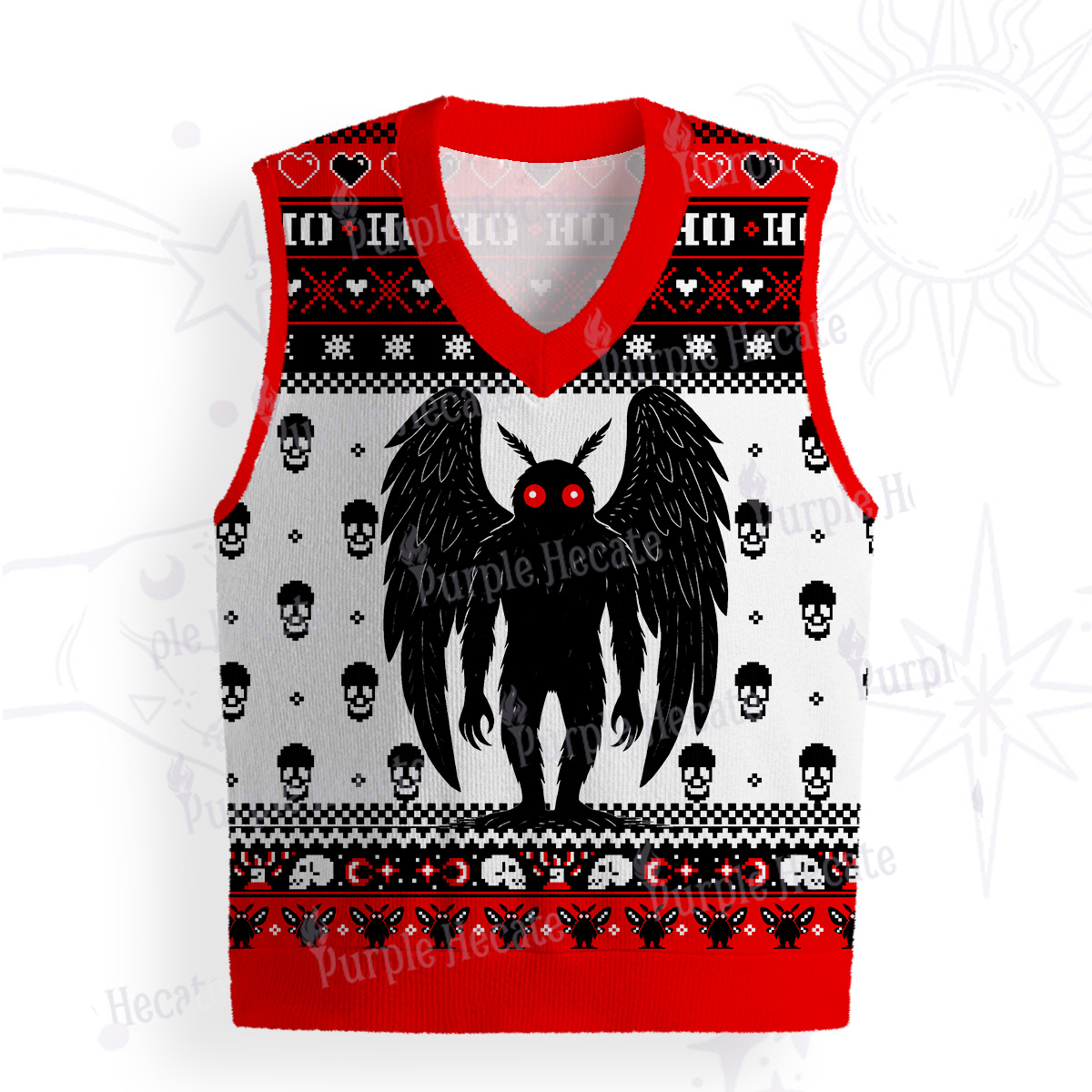 Purplehecate The Mothmen Ugly Sweater Vest