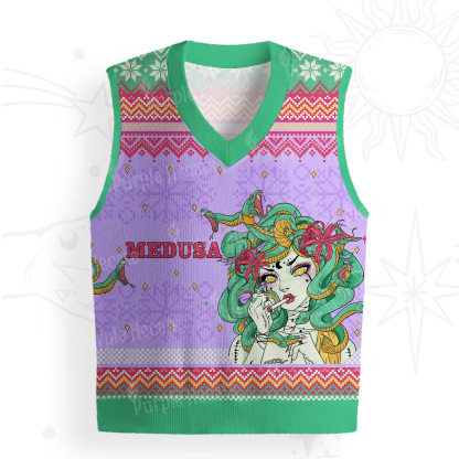 Purplehecate The Greek Goddess Medusa Ugly Sweater Vest