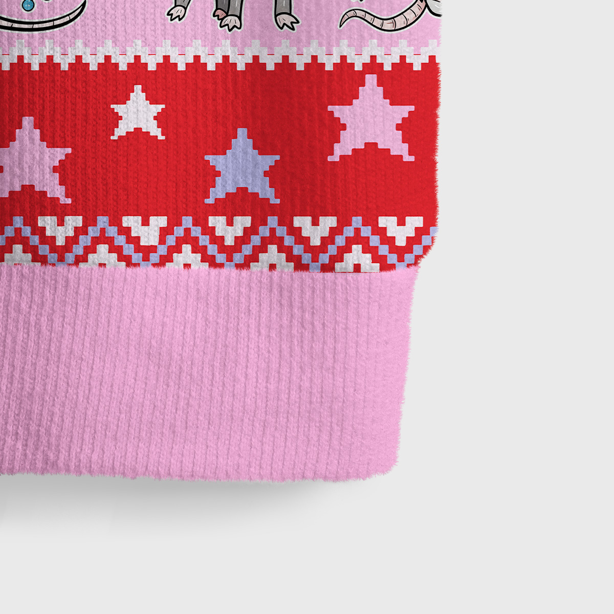 Purplehecate Overstimulated But Festive Possum Ugly Sweater Vest