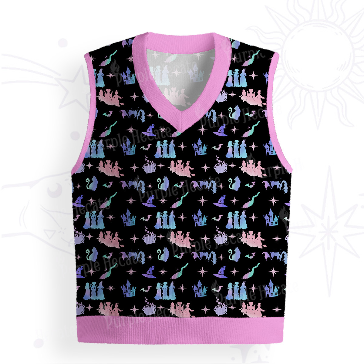Purplehecate Spellbound Sisters Ugly Sweater Vest