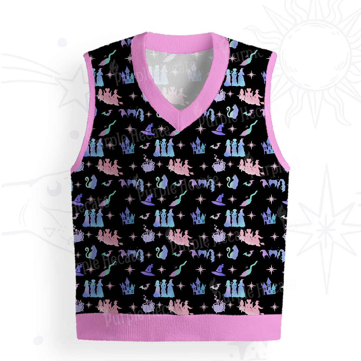 Purplehecate Spellbound Sisters Ugly Sweater Vest