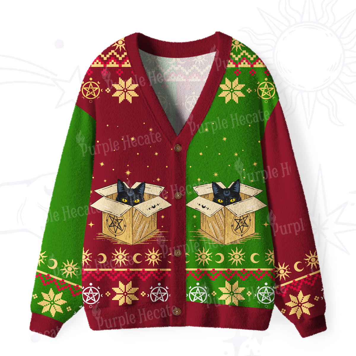 Purplehecate I don't Bring Bad Luck You Just Make Poor Life Choices Ugly Cardigan Sweaters