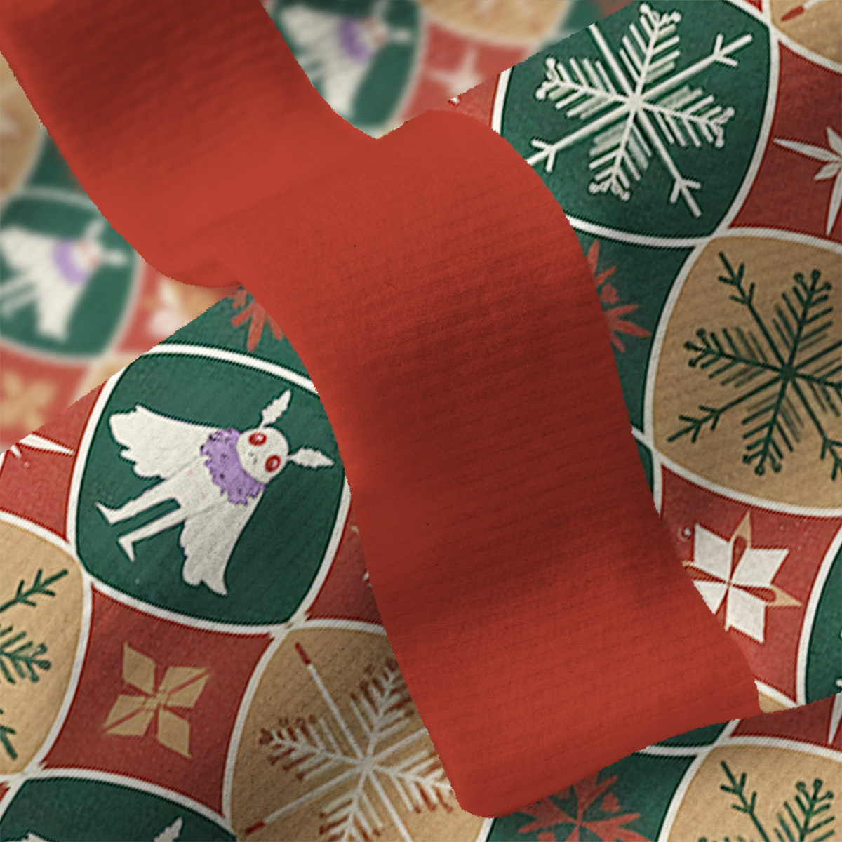 Purplehecate Retro Mothman Snowflake Ugly Cardigan Sweaters