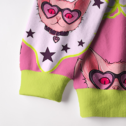 Purplehecate Slightly Wicked Cat Ugly Cardigan Sweaters