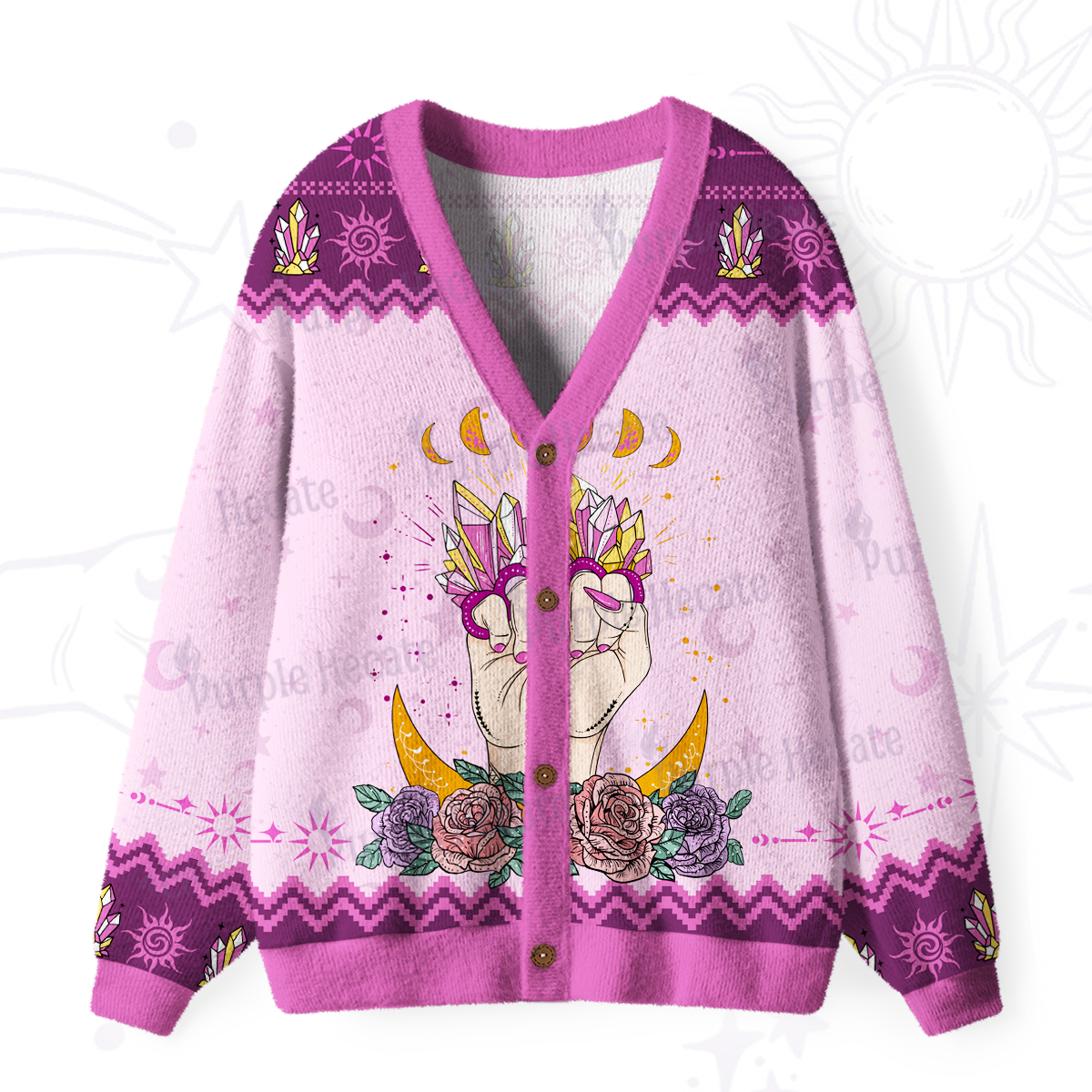 Purplehecate The Girls Power Ugly Cardigan Sweaters