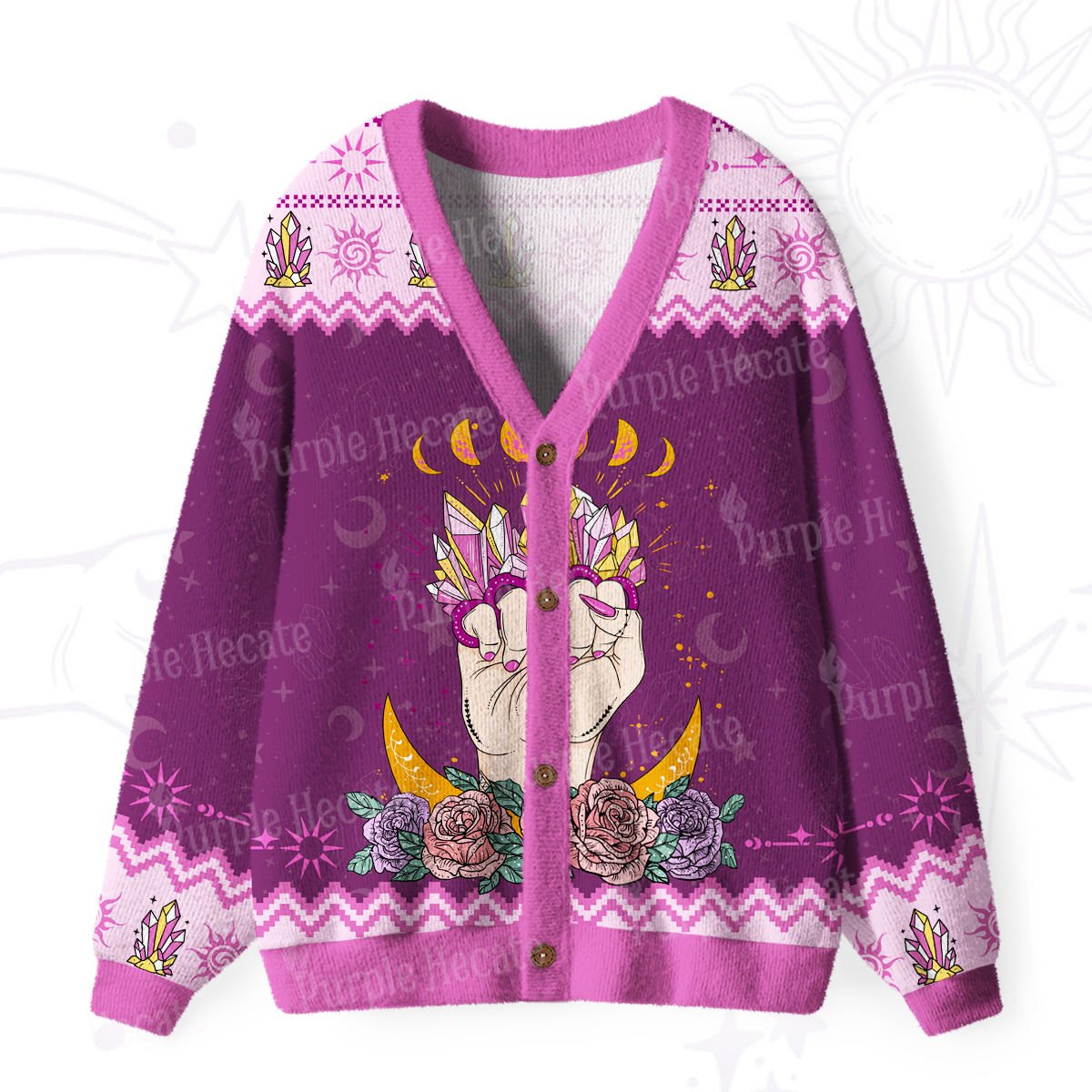 Purplehecate The Girls Power Ugly Cardigan Sweaters