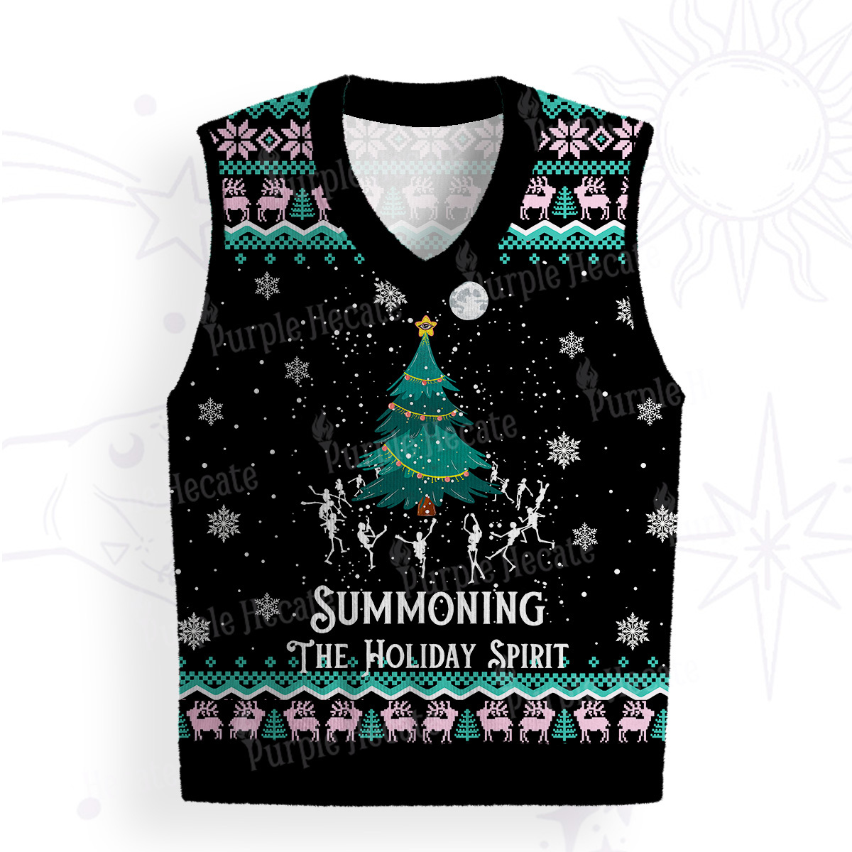 Purplehecate Christmas The Holiday Spirit Ugly Sweater Vest