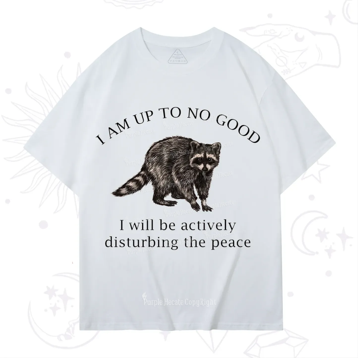 Purplehecate Trash Raccoon Backyard Wildlife T-Shirt