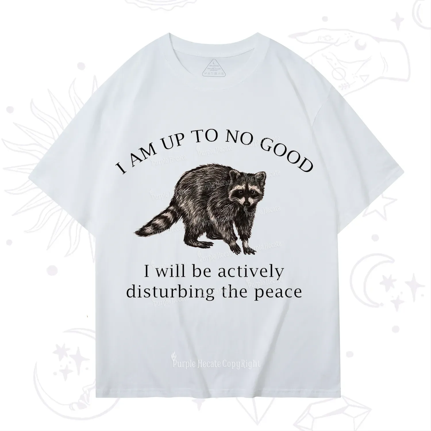 Purplehecate Trash Raccoon Backyard Wildlife T-Shirt
