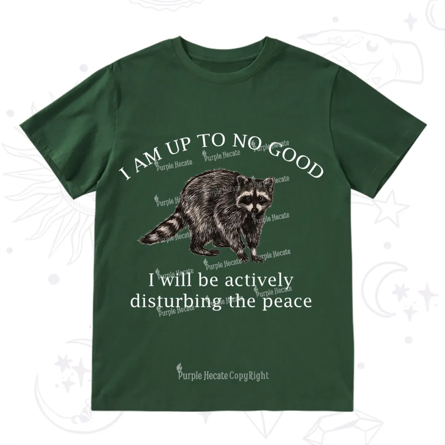Purplehecate Trash Raccoon Backyard Wildlife T-Shirt