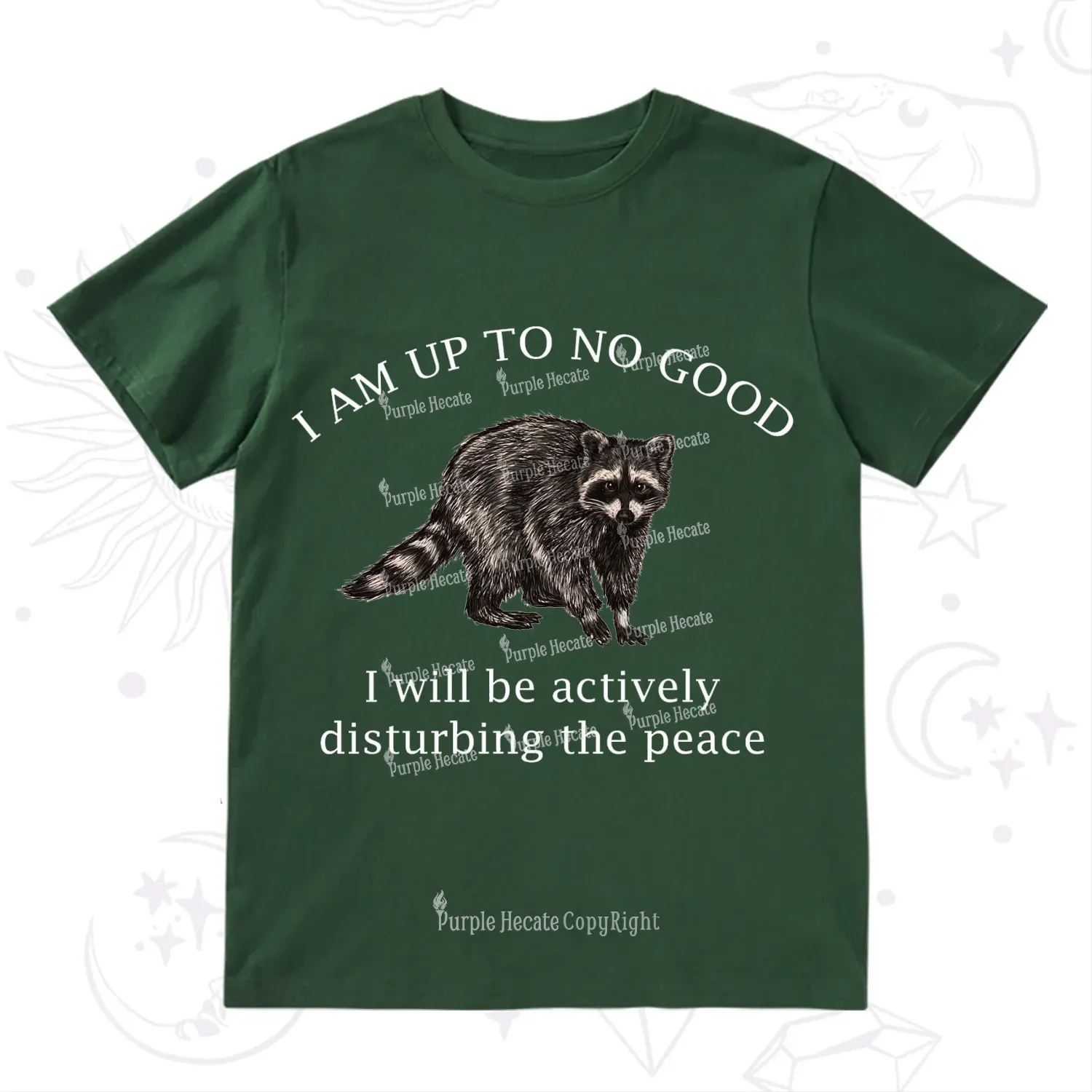 Purplehecate Trash Raccoon Backyard Wildlife T-Shirt
