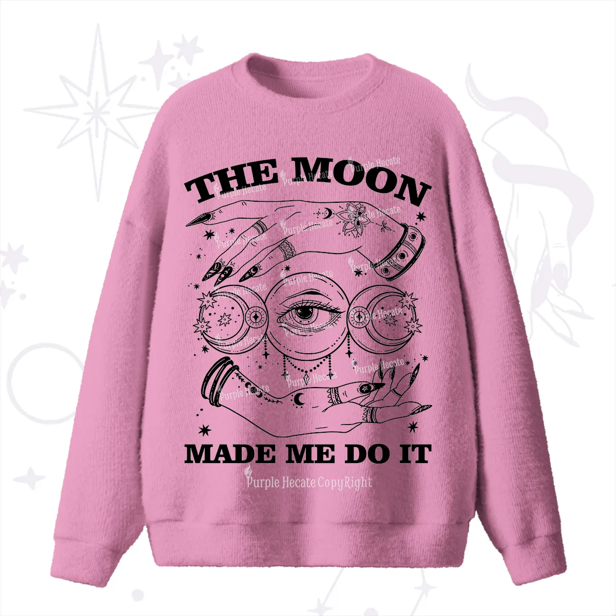 Purplehecate Funny The Moon Made Me Do It Fuzzy Sweater