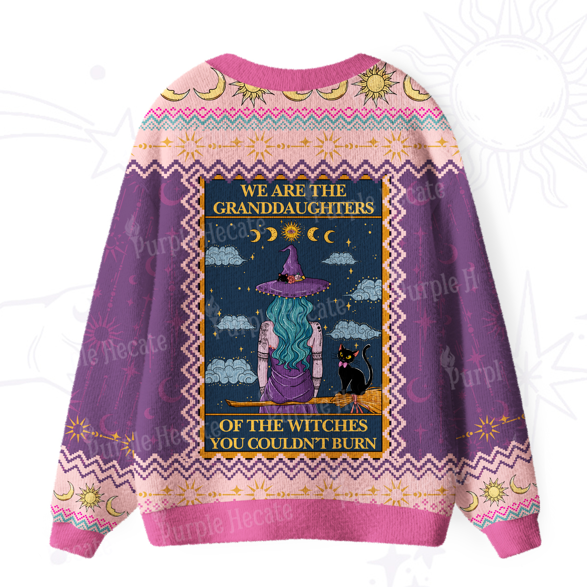 Purplehecate We Are the Granddaughters of the Witches You Could Not Burn Ugly Cardigan Sweaters