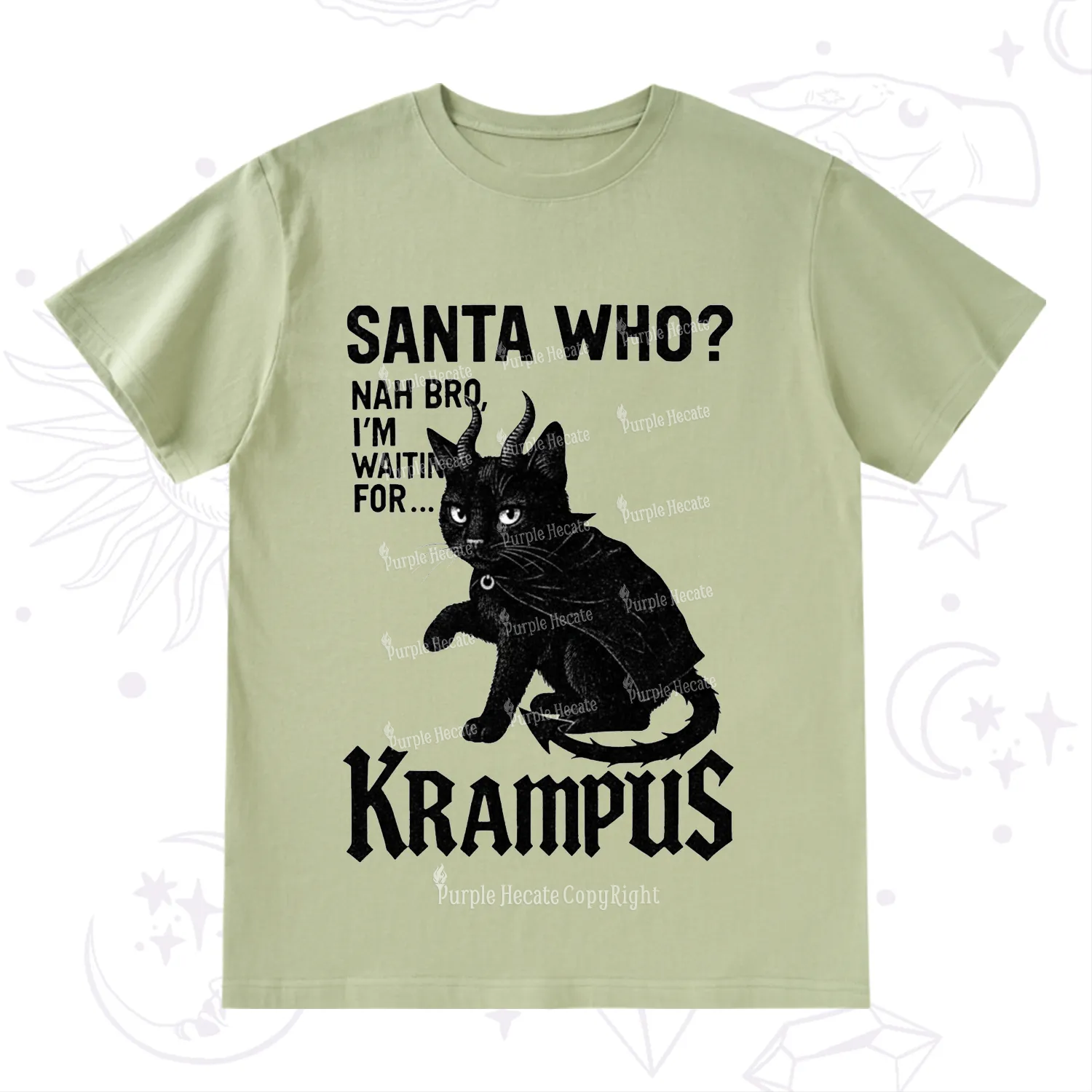 Purplehecate Santa Who? Nah Bro I'm Waiting for Krampus Christmas T-Shirt