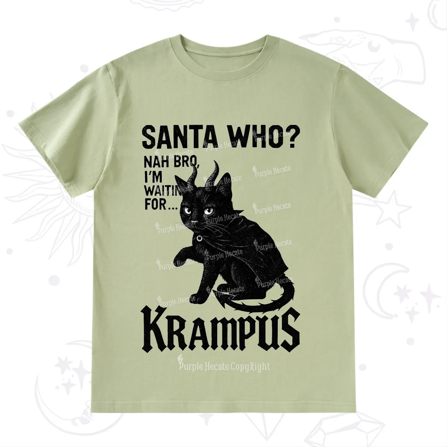 Purplehecate Santa Who? Nah Bro I'm Waiting for Krampus Christmas T-Shirt