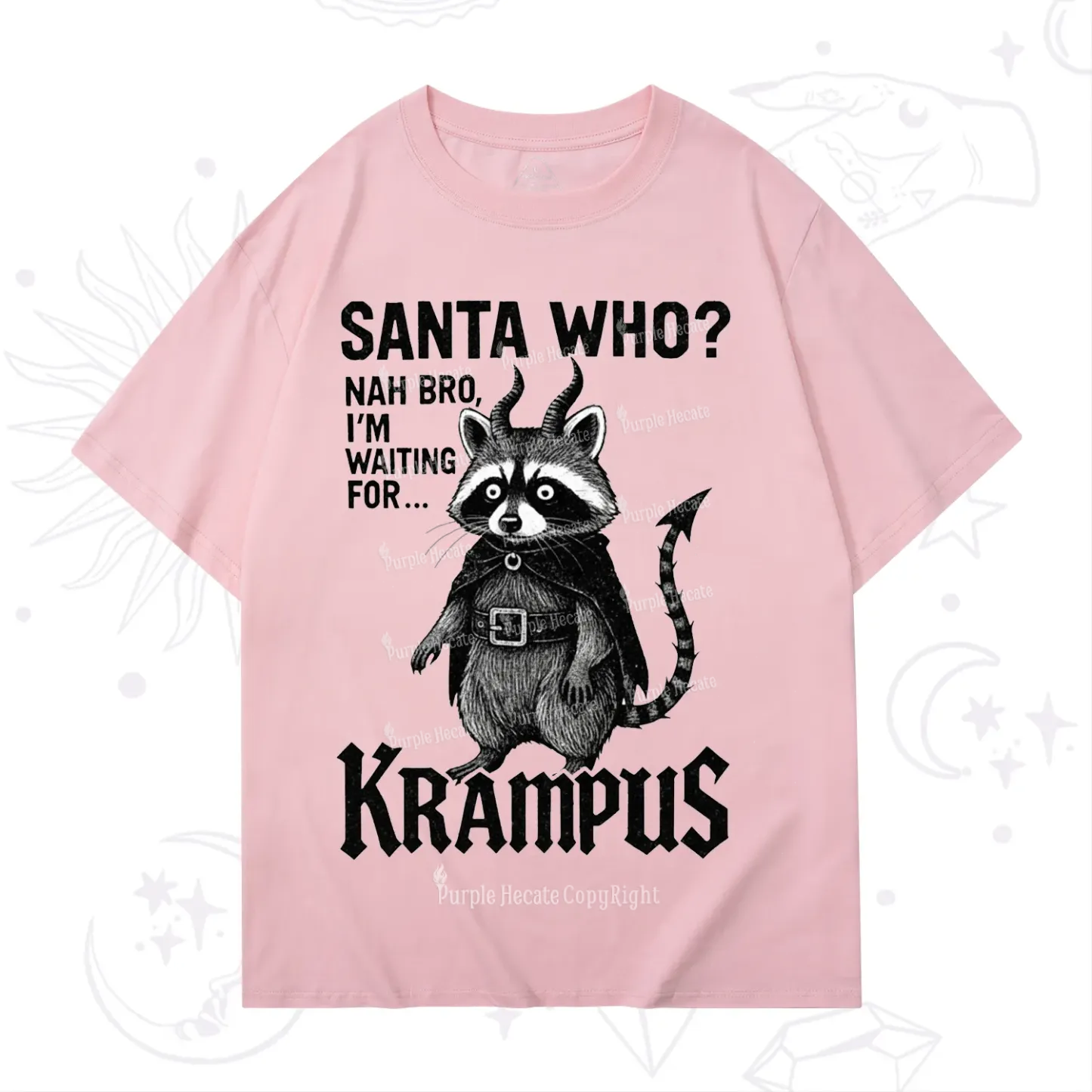 Purplehecate Santa Who? Nah Bro I'm Waiting for Krampus Christmas T-Shirt