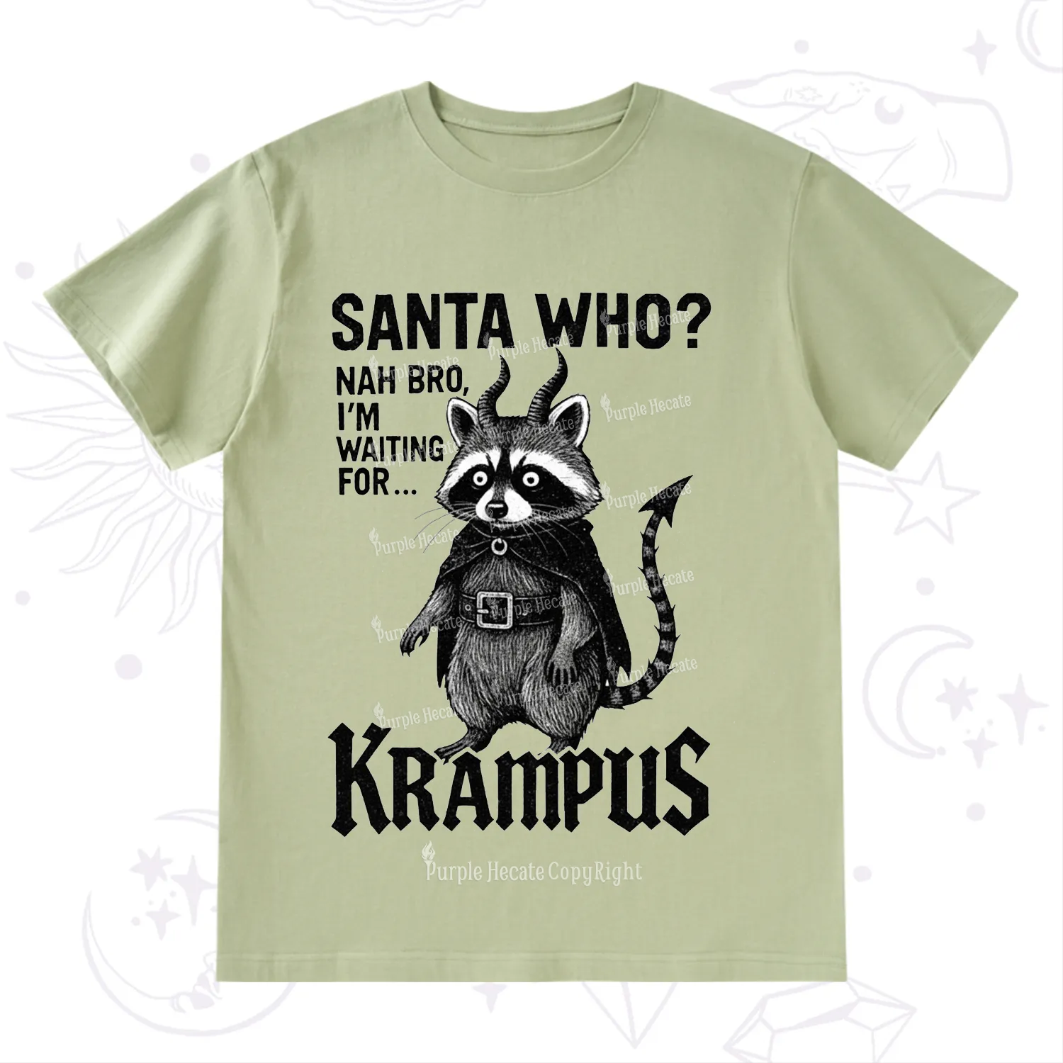 Purplehecate Santa Who? Nah Bro I'm Waiting for Krampus Christmas T-Shirt
