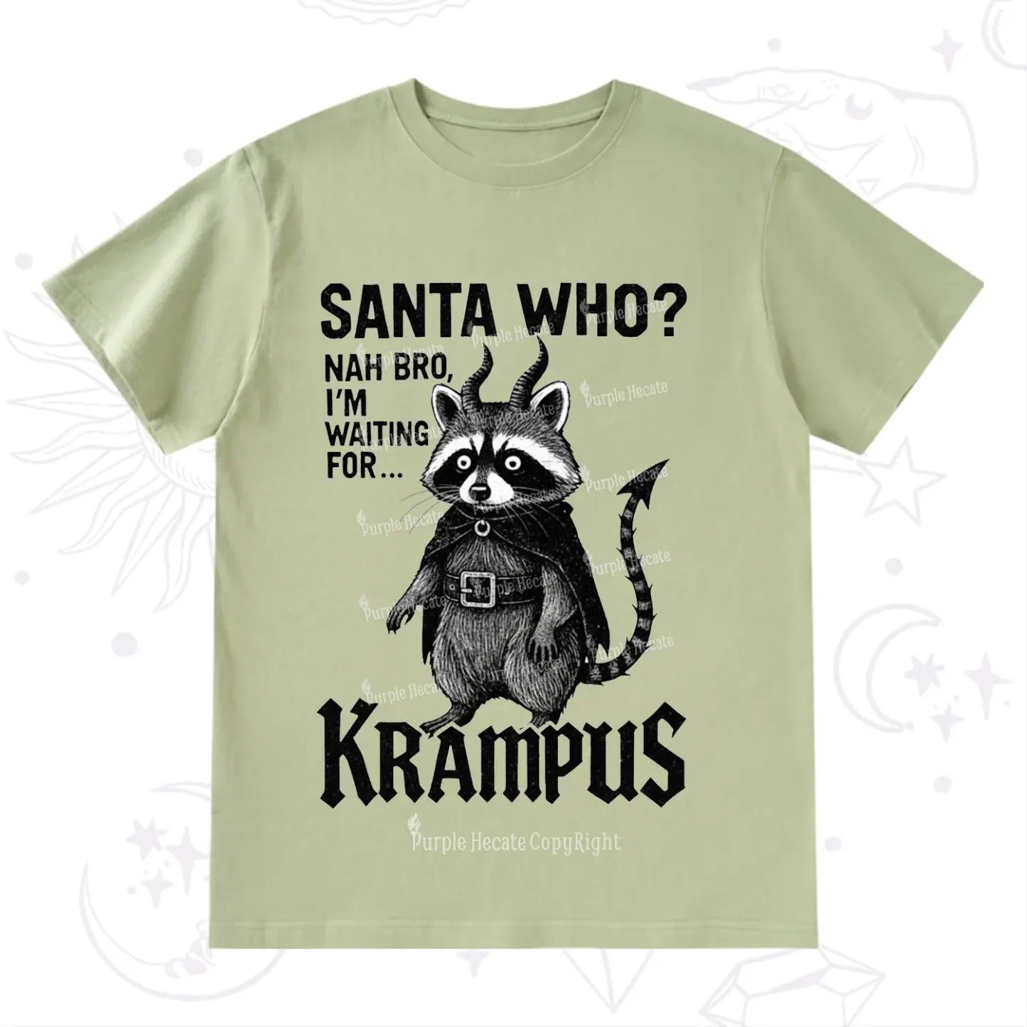 Purplehecate Santa Who? Nah Bro I'm Waiting for Krampus Christmas T-Shirt