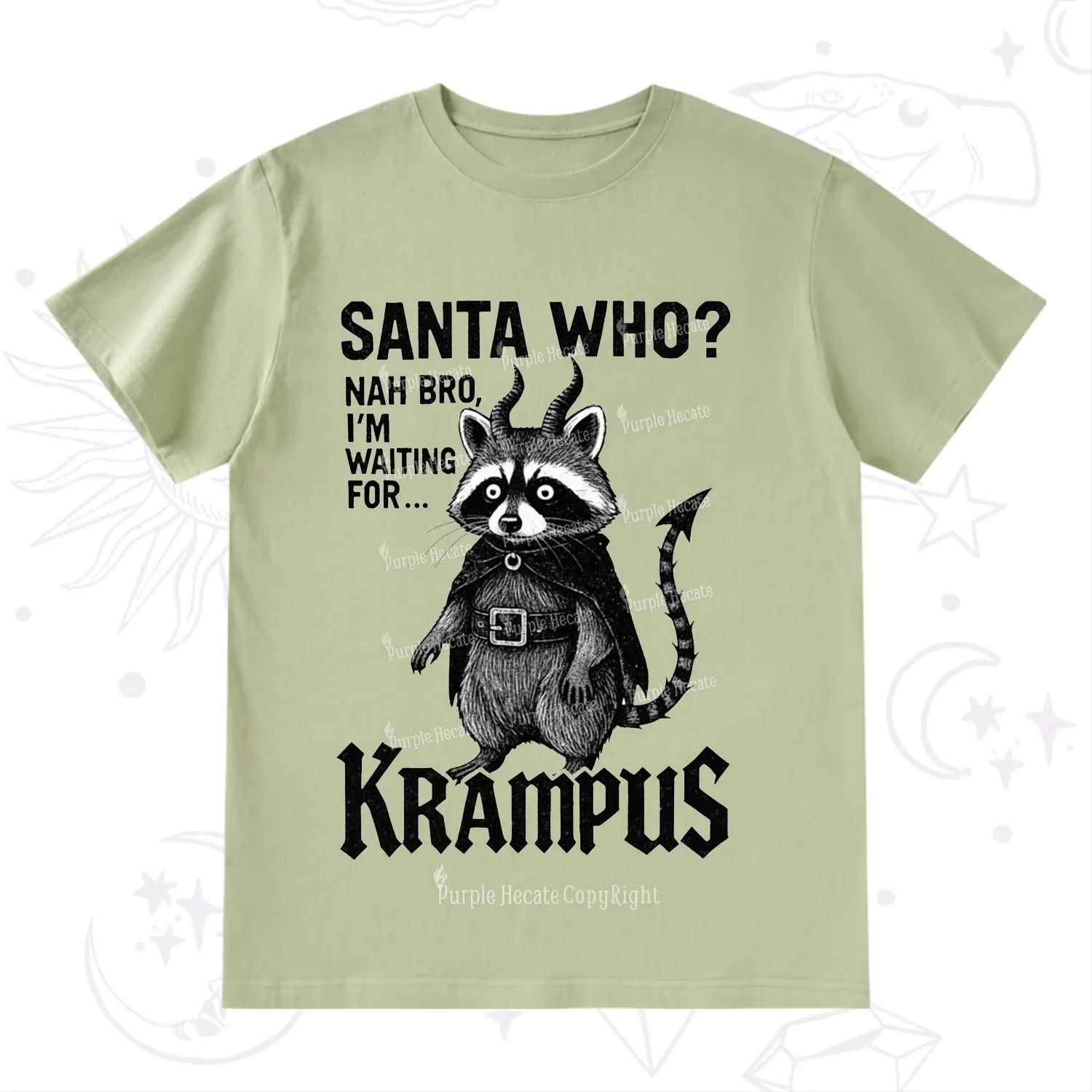 Purplehecate Santa Who? Nah Bro I'm Waiting for Krampus Christmas T-Shirt