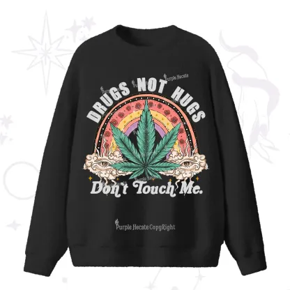Purplehecate Drugs Not Hugs Fuzzy Ugly Sweater