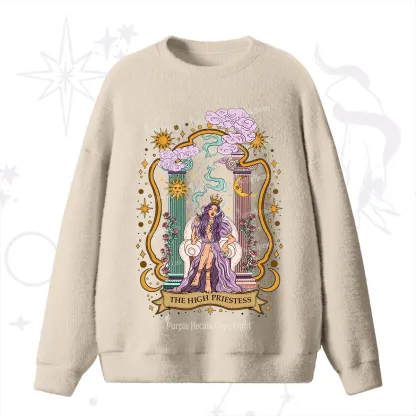 Purplehecate The High Priestess Goddess Fuzzy Ugly Sweater