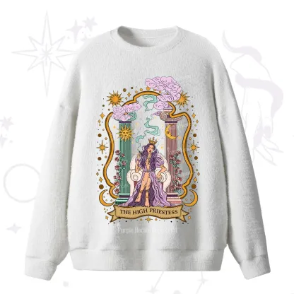 Purplehecate The High Priestess Goddess Fuzzy Ugly Sweater