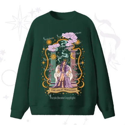 Purplehecate The High Priestess Goddess Fuzzy Ugly Sweater