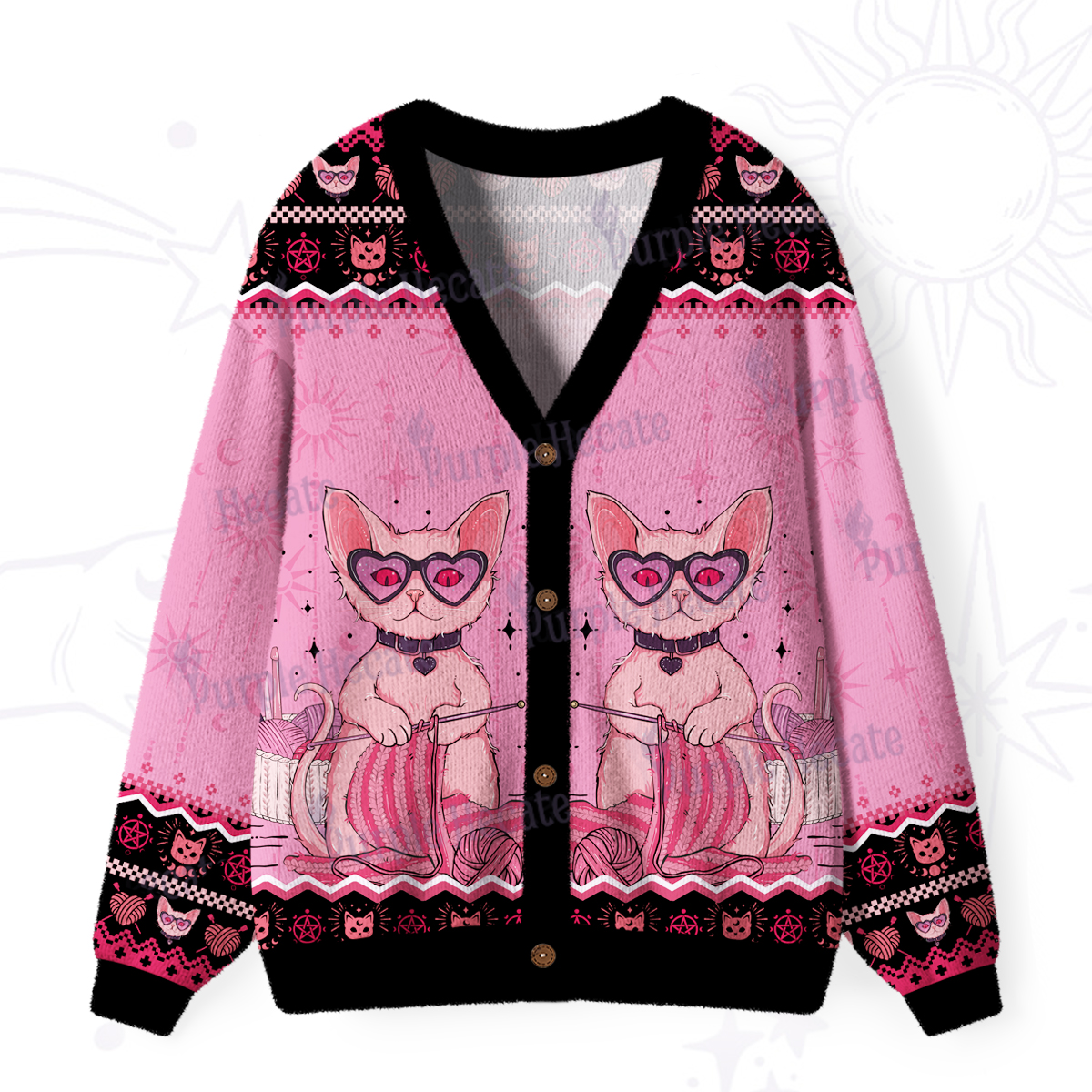 Purplehecate It's A Good Day To Crochet Ugly Cardigan Sweaters