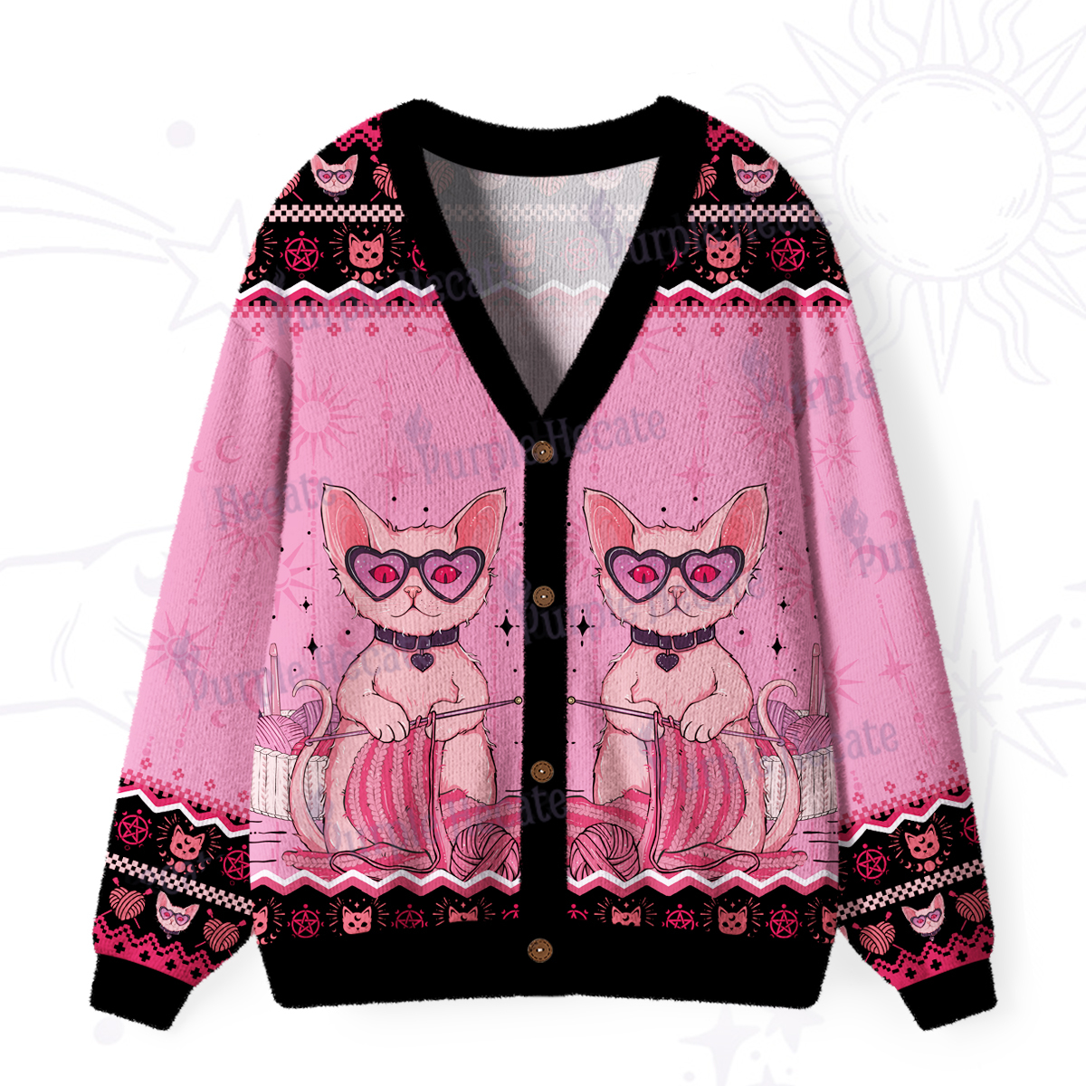 Purplehecate It's A Good Day To Crochet Ugly Cardigan Sweaters