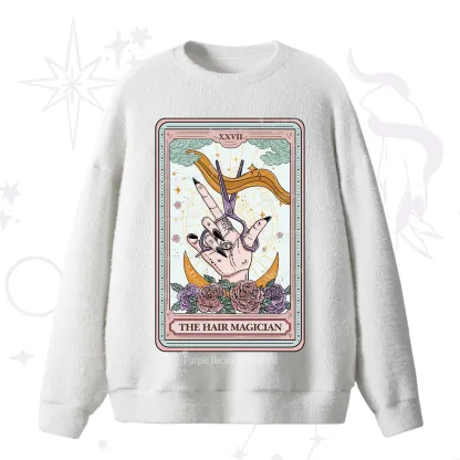 Purplehecate The Hair Magician Tarot Fuzzy Ugly Sweater