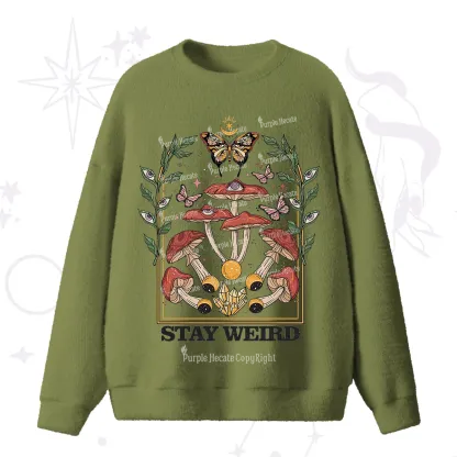 Purplehecate Stay Weird Fuzzy Ugly Sweater