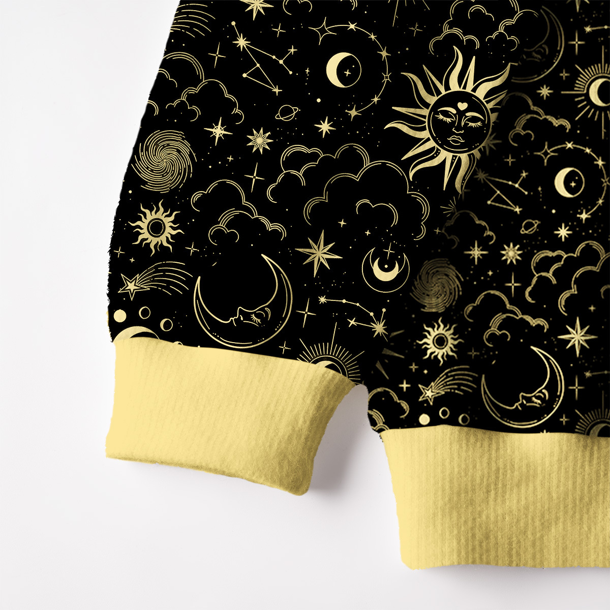 Purplehecate Mysterious Star & Moon Fuzzy Ugly Christmas Sweatshirt