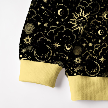 Purplehecate Mysterious Star & Moon Fuzzy Ugly Christmas Sweatshirt