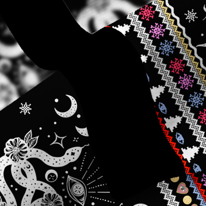 Purplehecate Lunar Serpent Alchemy Fuzzy Ugly Christmas Sweatshirt