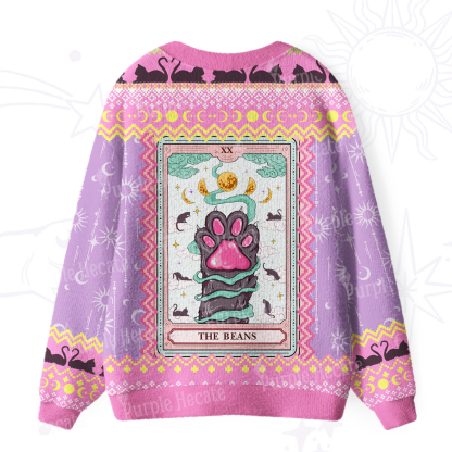 Purplehecate The Beans Cat Tarot Ugly Cardigan Sweaters