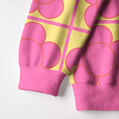 Purplehecate Bubble Flower Checkered Ugly Cardigan Sweaters