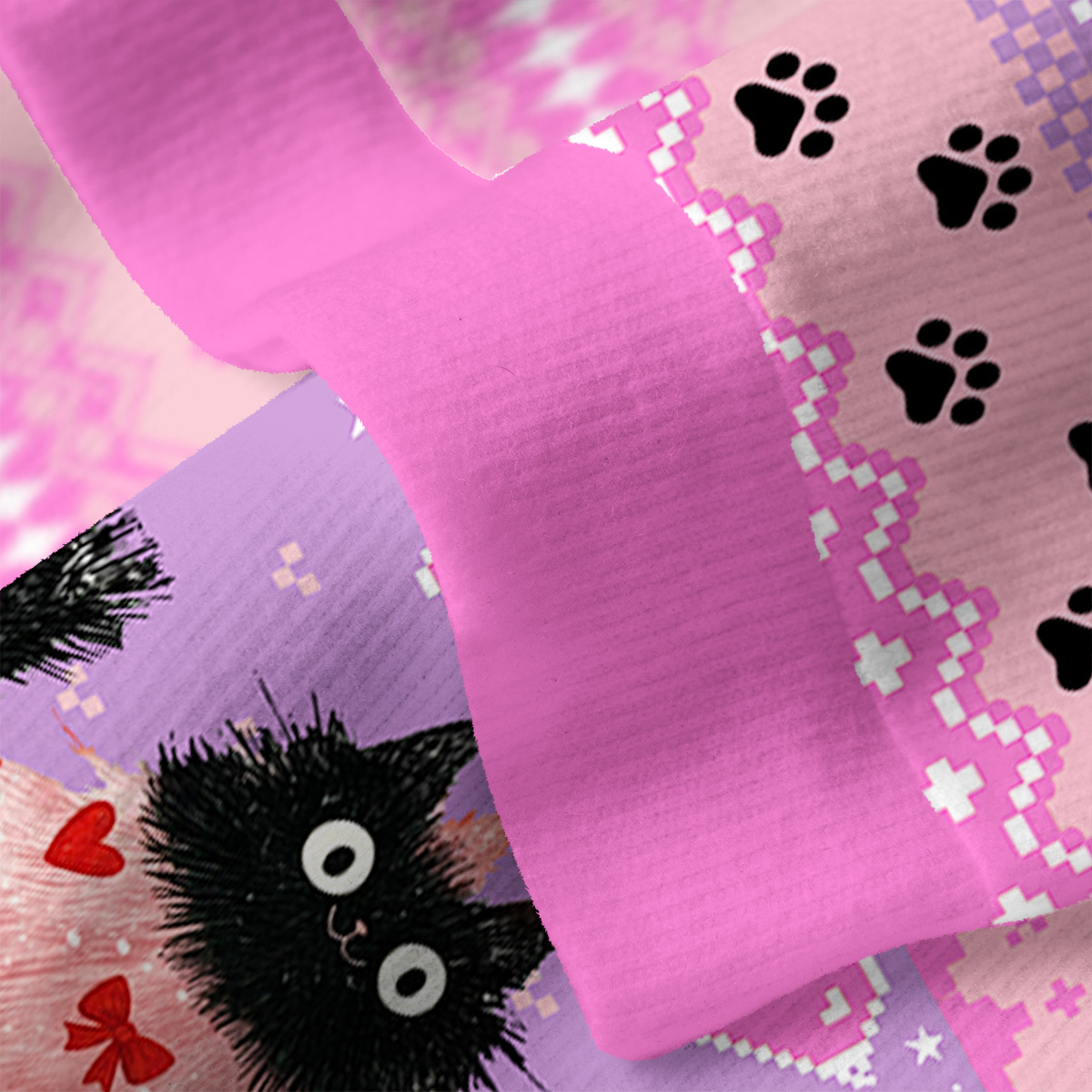 PurplehecateFunny Black Cat in Tree Ugly Cardigan Sweaters