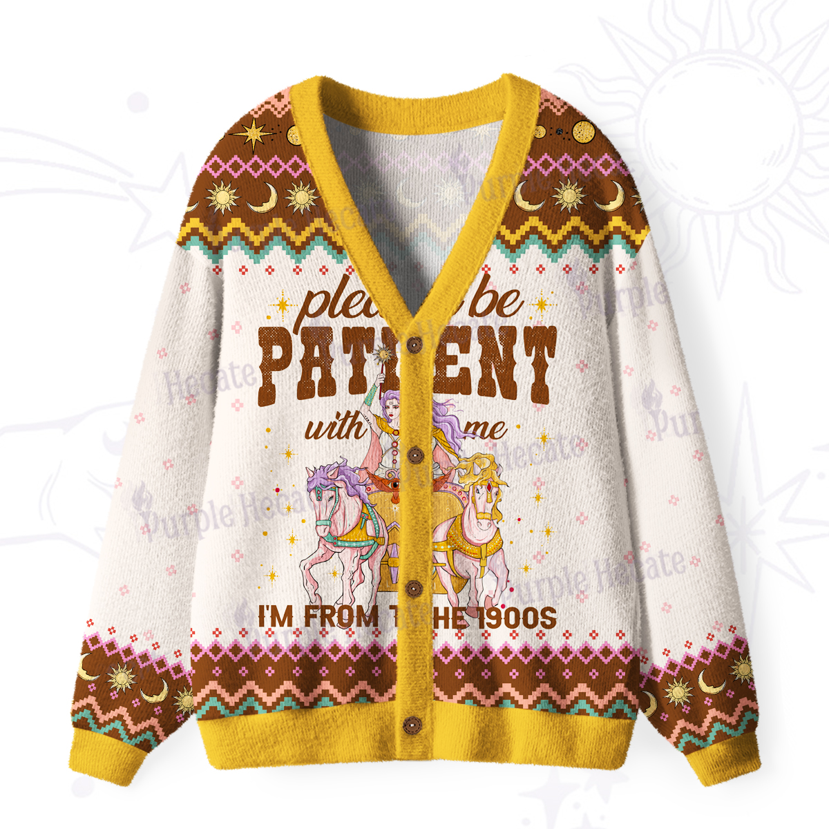 Purplehecate Please Be Patient With Me I'm From The 1900s Ugly Cardigan Sweaters
