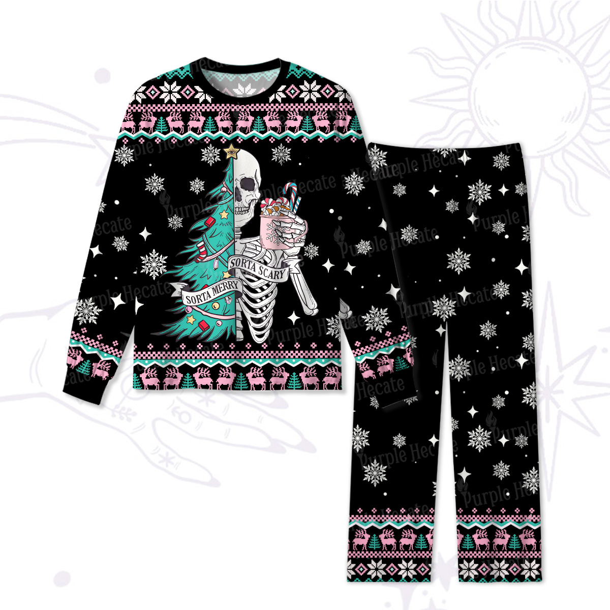 Purplehecate Sorta Merry Sorta Scary Christmas Pajamas