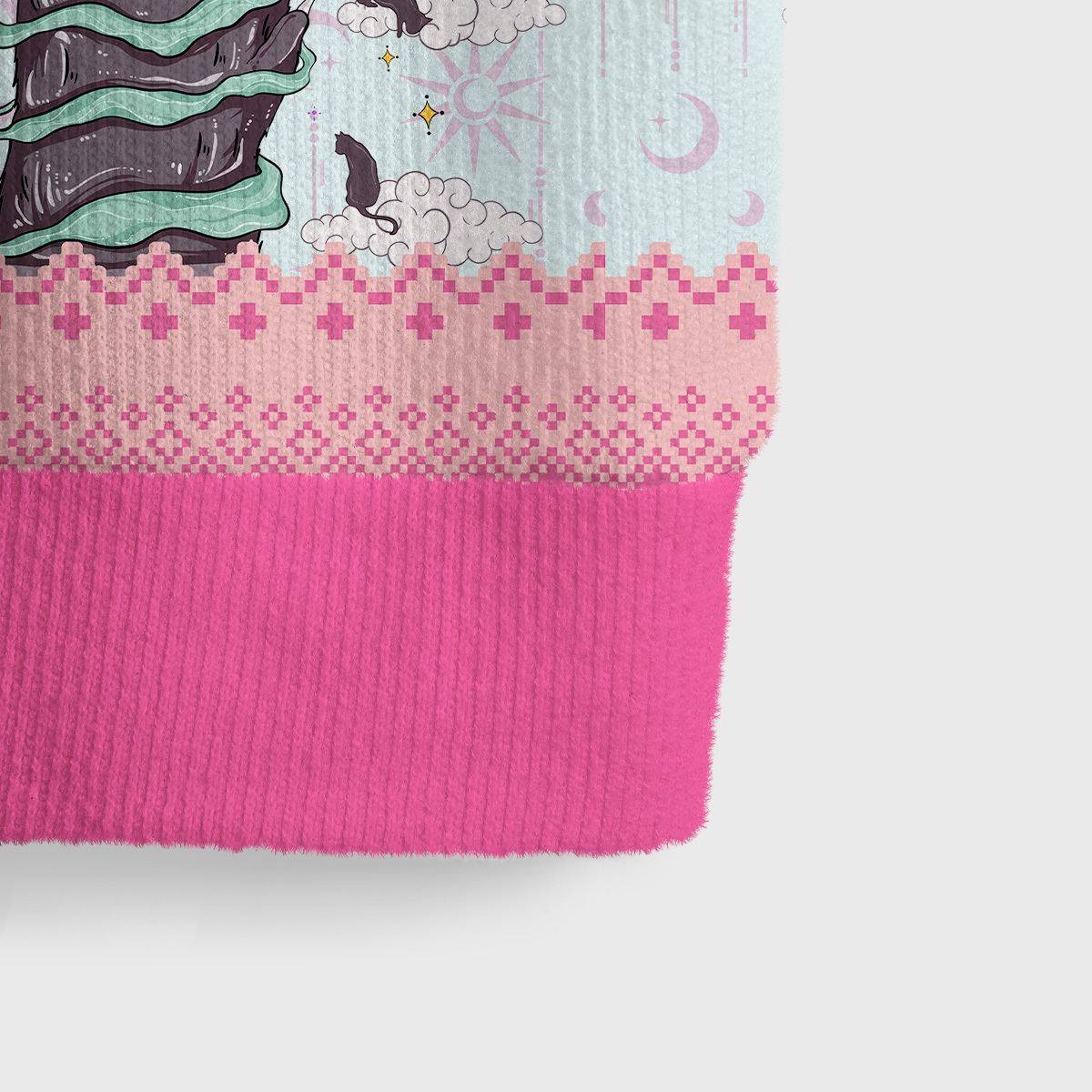 Purplehecate The Beans Cat Tarot Ugly Sweater Vest