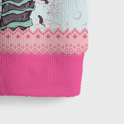 Purplehecate The Beans Cat Tarot Ugly Sweater Vest