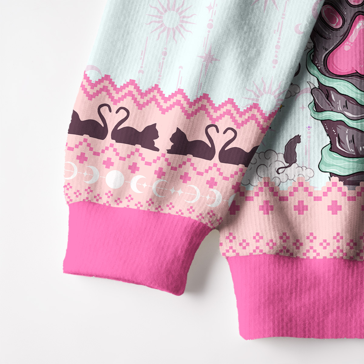 [Copy]Purplehecate Everything Is Fine Christmas Fuzzy Ugly Sweatshirt